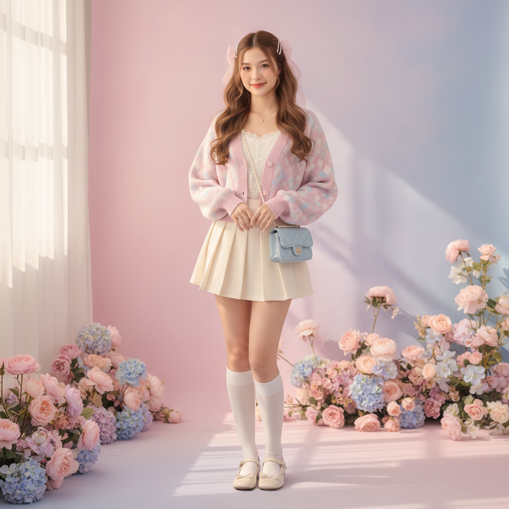 นางแบบไทยในลุค Coquette และ Soft Girl